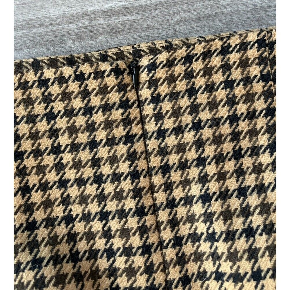VTG Jones New York Worsted Wool Houndstooth Pencil Skirt Size 8 Lined Zip - Picture 6 of 6
